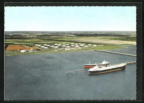 AK Wilhelmshaven, Ölhafen mit Schiffen