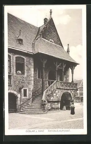 AK Goslar a. Harz, Rathaus Aufgang