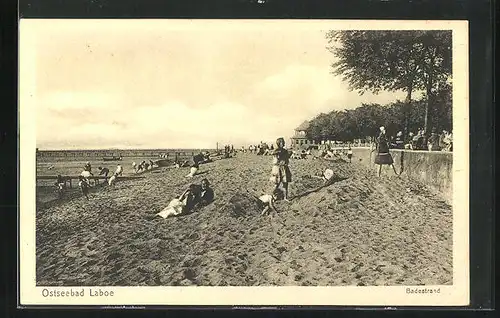 AK Laboe /Ostsee, Kinder am Badestrand