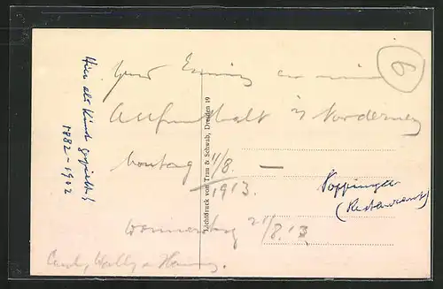 AK Norderney, Windmühle und Napoleonschanze