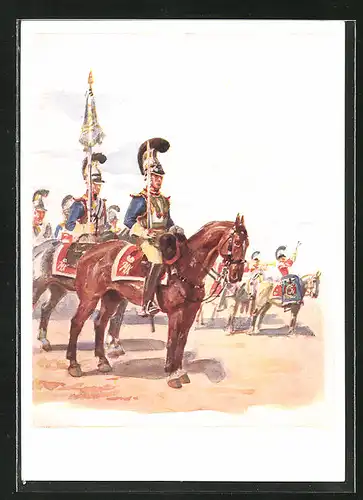 Künstler-AK Angelo Jank: 2. Kürassier- und Schweres Reiterregiment