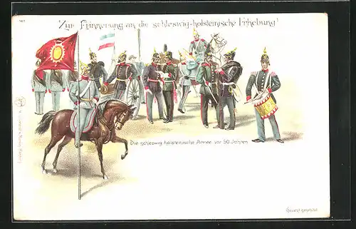 AK Zur Erinnerung an die schleswig-holsteinische Erhebung!, Die schleswig-holsteinische Armee vor 50 Jahren