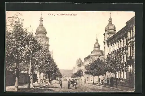 AK Iglau, Strassenpartie an der Gelnhausengasse