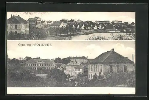 AK Hrottowitz, Teilansichten des Ortes