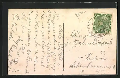 AK Mor. Budejovice, Strassenpartie mit Kindern