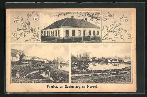 AK Svatoslav na Morave, Skola, See im Ort