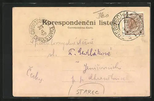 AK Starec, Kostel, Skola, Radnice