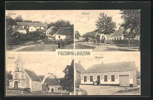 AK Kozlany, Naves, Obchod, Kaple