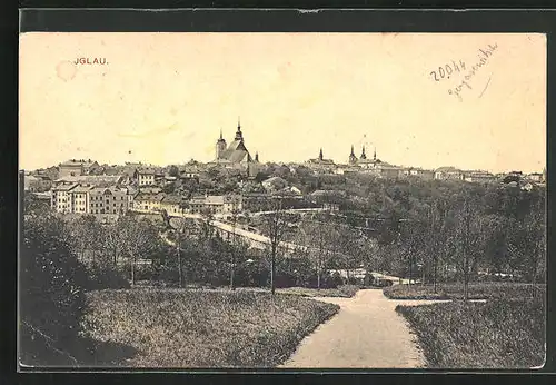 AK Iglau, Aussicht von Strasse aus