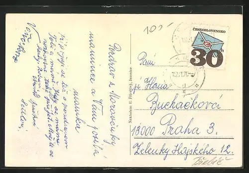 AK Jemnice, Totalansicht vom Feld aus