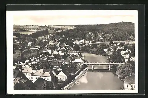 AK Ledec nad Sázavou, Flusspartie und Marktplatz