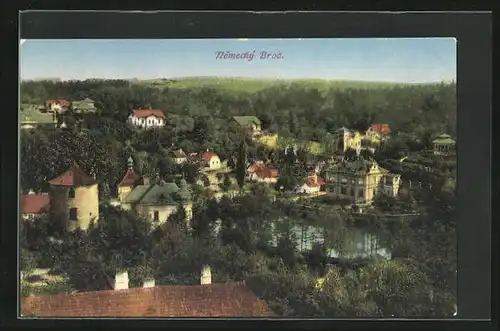 AK Nemecký Brod, Flusspartie mit Villa