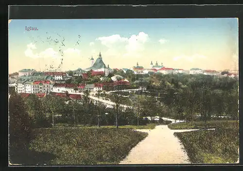 AK Iglau, Wanderweg am Stadtrand