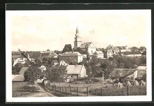 AK Mesto Zdár, Kirche im Stadtkern