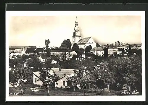 AK Mesto Zdár, Teilansicht der Stadt