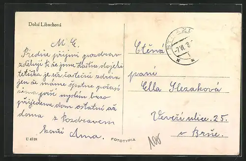 AK Doní Libochová, Häuser am See