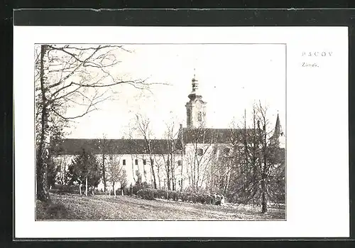 AK Pacov, Schloss mit Garten