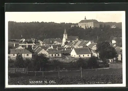 AK Námest n. Osl., Ortsansicht mit Kirche