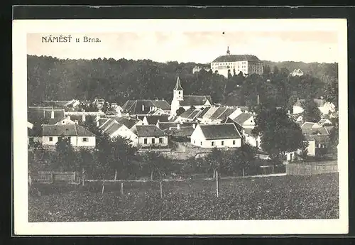 AK Námest u Brna, Ortsansicht mit Kirche