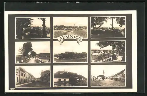 AK Jemnice, Strassenpartien, Ortspartie, Gesamtansicht, Gesamtansichten