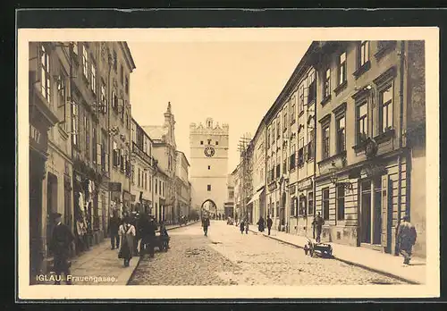 AK Iglau, Blick in die Strasse Frauengasse