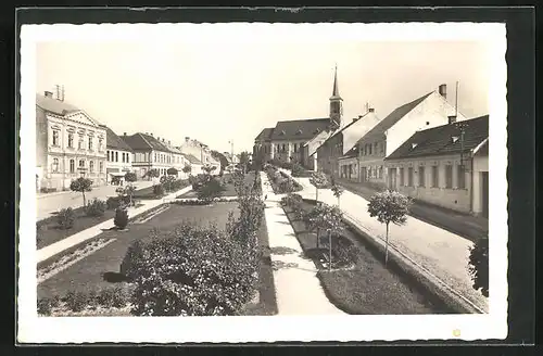 AK Zirovnice, Namesti, Platz mit Kirche