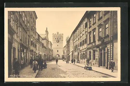 AK Iglau, Blick in die Strasse Frauengasse