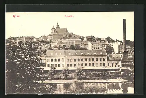 AK Iglau, Blick auf die Ostseite vom Ort