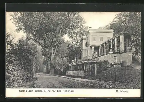AK Klein-Glienicke b. Potsdam, Strassenpartie am Havelweg