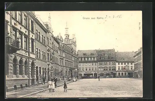 AK Kahla, Gasthaus zum Löwen am Markt