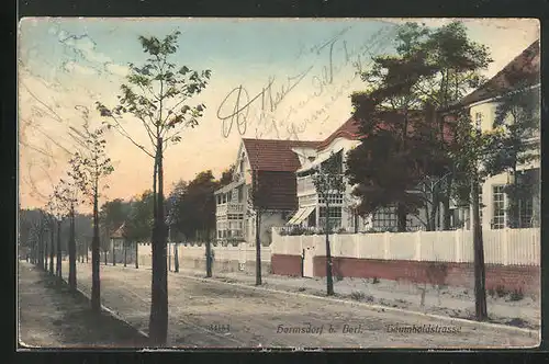 AK Hermsdorf b. Berlin, Abendstimmung in der Humboldtstrasse