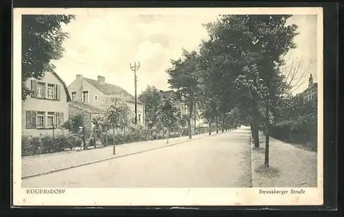 AK Eggersdorf, Wohnhäuser an der Strausberger Strasse