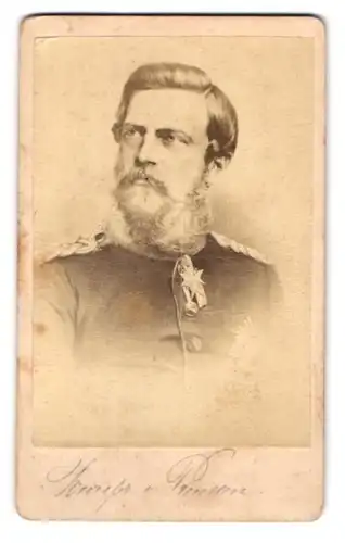 Fotografie Portrait Friedrich Wilhelm III. von Preussen in Uniform mit Orden
