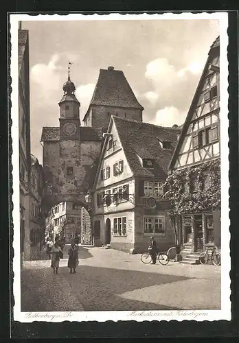 AK Rothenburg o. Tbr., Markusturm mit Röderbogen