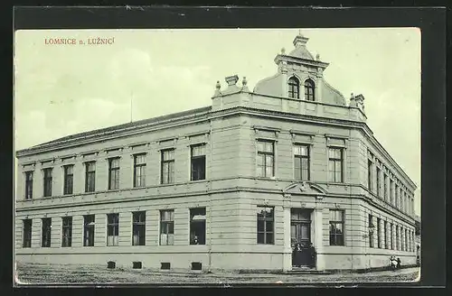 AK Lomnice n. Luz., Grosses Gebäude