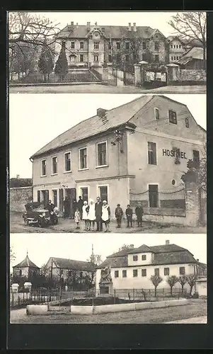 AK Predmerice n. Jizerou, Hostinec, Pomnik, Zamek