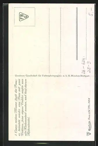 Künstler-AK Otto Kubel: Aschenputtel, Einem reichen Mane starb die Frau..., Märchen