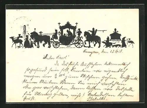 Künstler-AK Josef Madlener: Einzug der Prinzessin und Zwerge mit Schatztruhe