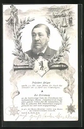 AK Portrait von Präsident Krüger