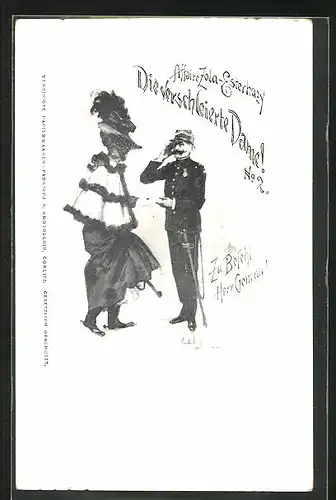 AK Affaire Zola-Esterhazy, die verschleierte Dame