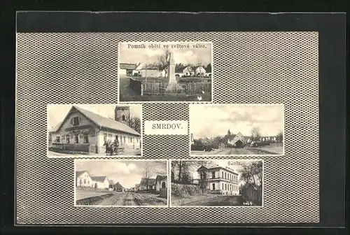 AK Smrdov, Pomnik obeti ve svetove valce, Skola, Panorama
