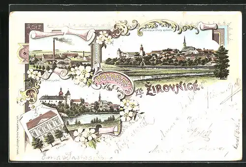 Lithographie Zirovnice, Tovarna, Radnice, Ze strany jizni