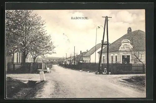 AK Sasovice, Obchod Josef Slavik, Strassenpartie