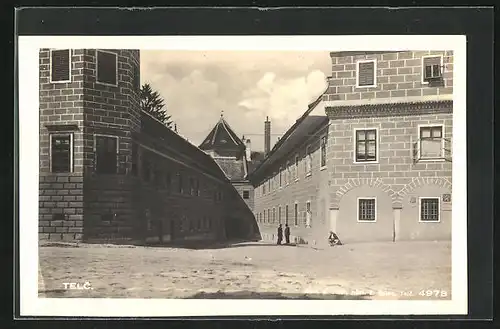 AK Telc, Strassenpartie mit Tor