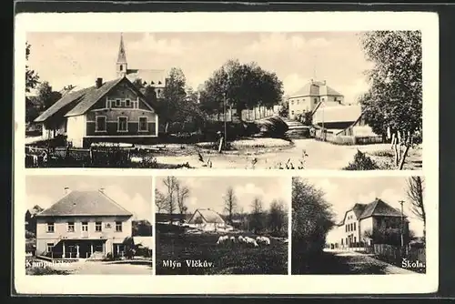 AK Kresin, Mlyn Vlckuv, Skola, Kampelicka