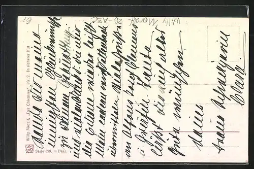 Künstler-AK sign. Willy Moralt: Vater rudert mit Kindern auf den See raus