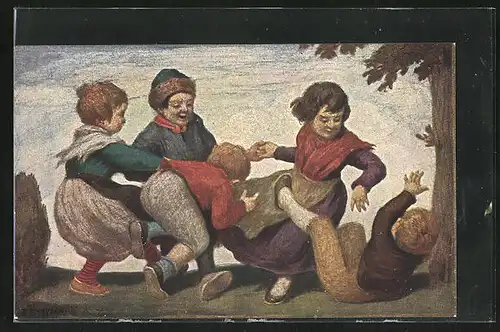 Künstler-AK Ludwig von Zumbusch: Kinderreigen