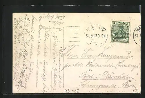 Foto-AK Wanderer posieren mit Gehstöcken