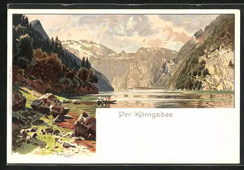 Künstler-AK Otto Strützel: Der Königssee