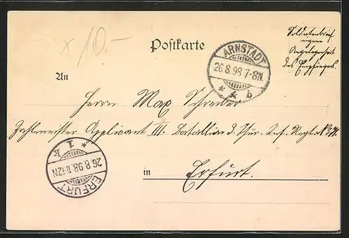 AK Arnstadt, Kaiserliches Postamt und Rathaus